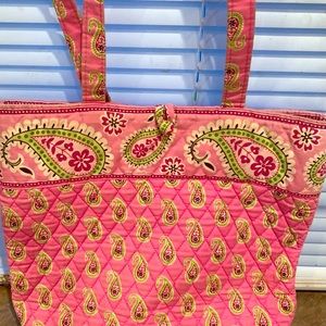 Vera Bradley tote shoulder bag pink